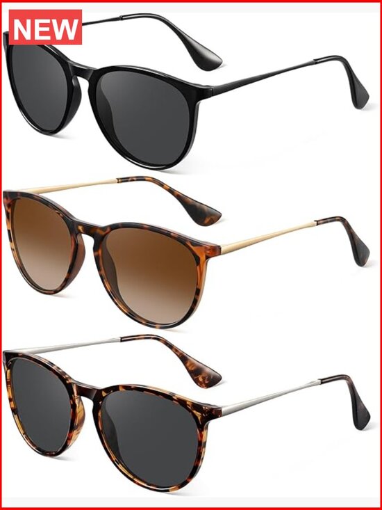 Vintage Round Polarized Sunglasses with UV Protection main image 5